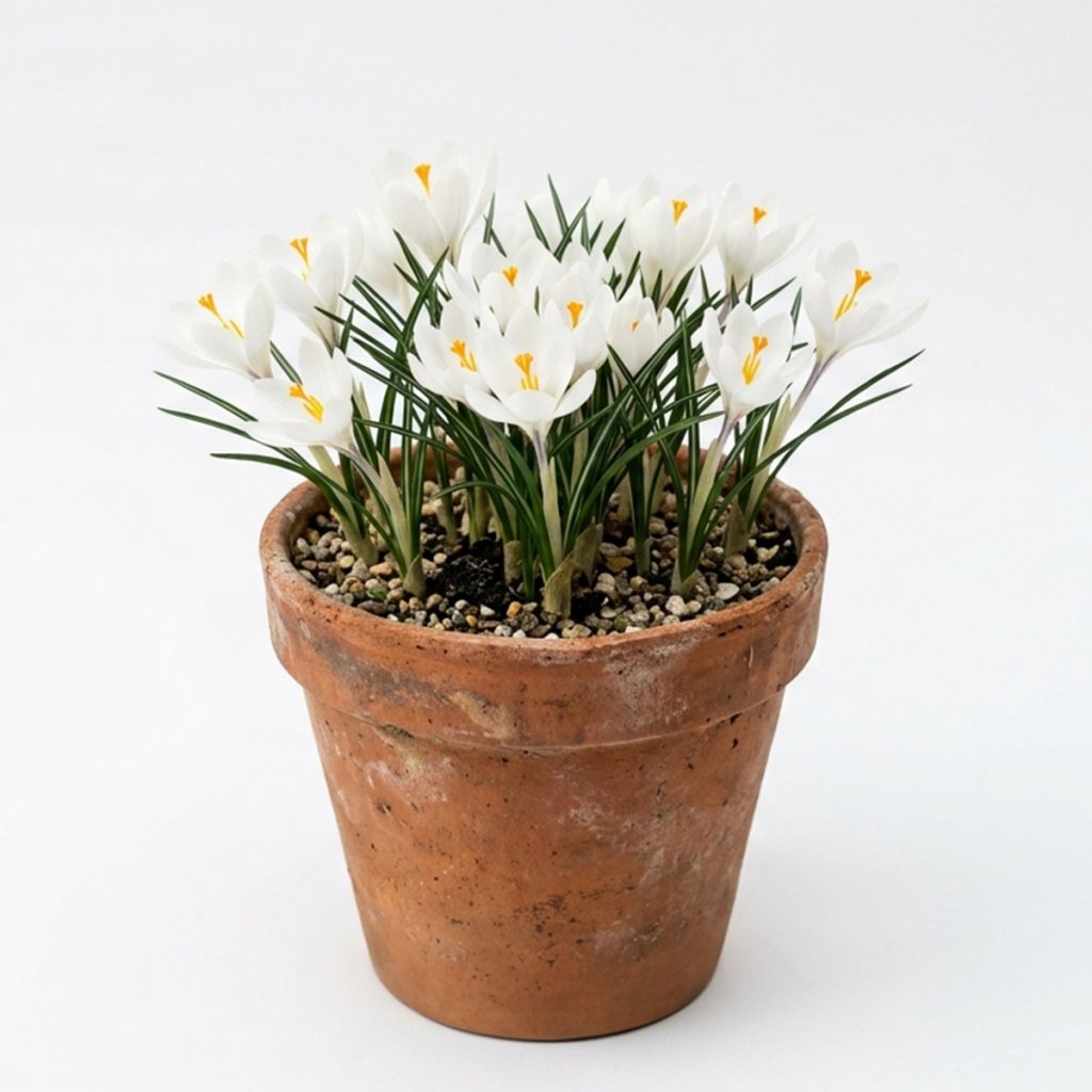 Crocus botanique blanc