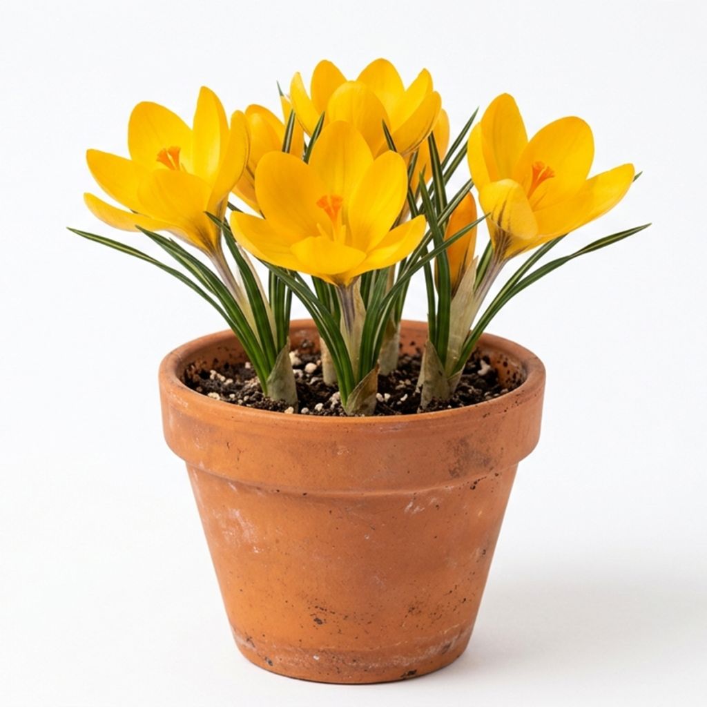 Crocus de printemps jaune