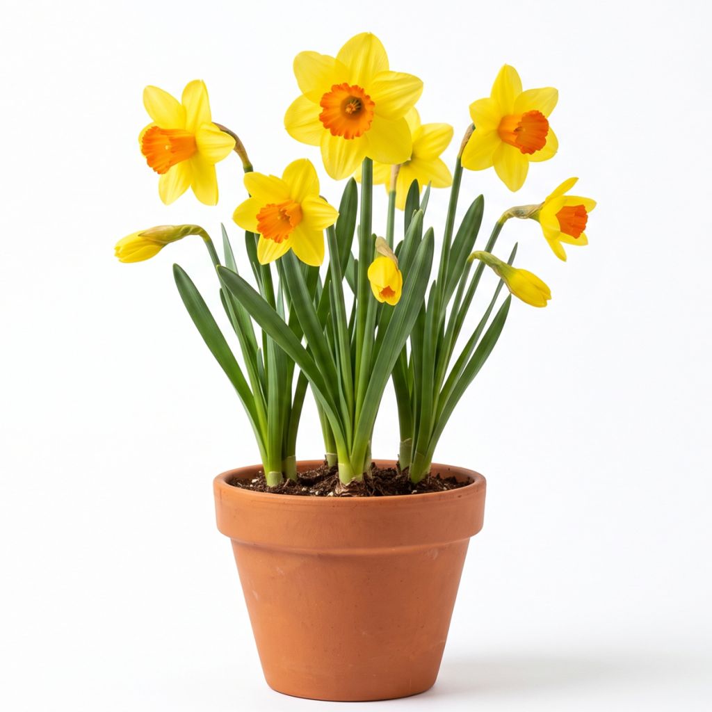 Narcisse à grande coupe jaune-rouge
