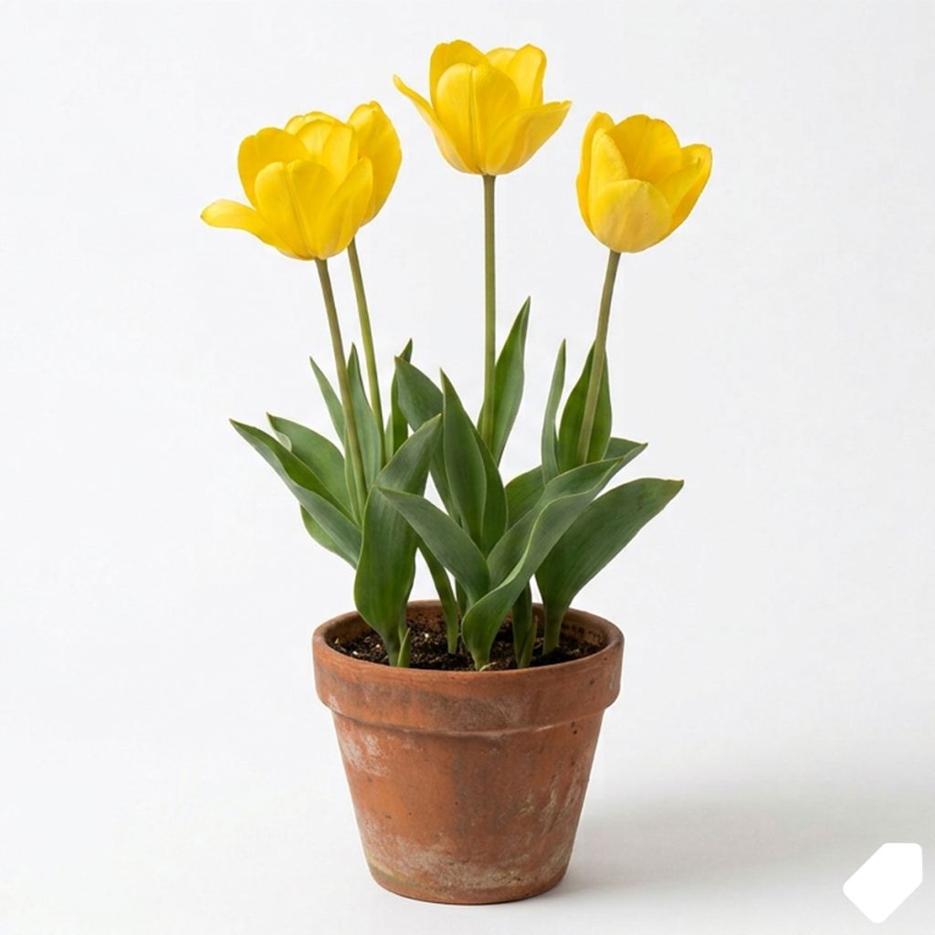 Tulipe à longue tige jaune